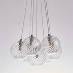 Bubbles Chandelier White Blown Glass Hanging Lamp Talia Modern Cluster Pendant Light