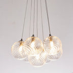 Bubbles Chandelier White Blown Glass Hanging Lamp Talia Modern Cluster Pendant Light