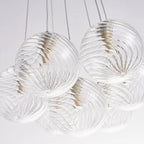 Bubbles Chandelier White Blown Glass Hanging Lamp Talia Modern Cluster Pendant Light