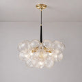 Modern Talia Sphere Cluster Pendant Light Hand-Blown Clear Glass Bubble Chandelier For Living Dining Bedroom