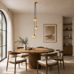 Modern Bubble Smoke Glass Cascade Pendant Light Contemporary Multi-Tier Globe Chandelier For Dining Living Foyers