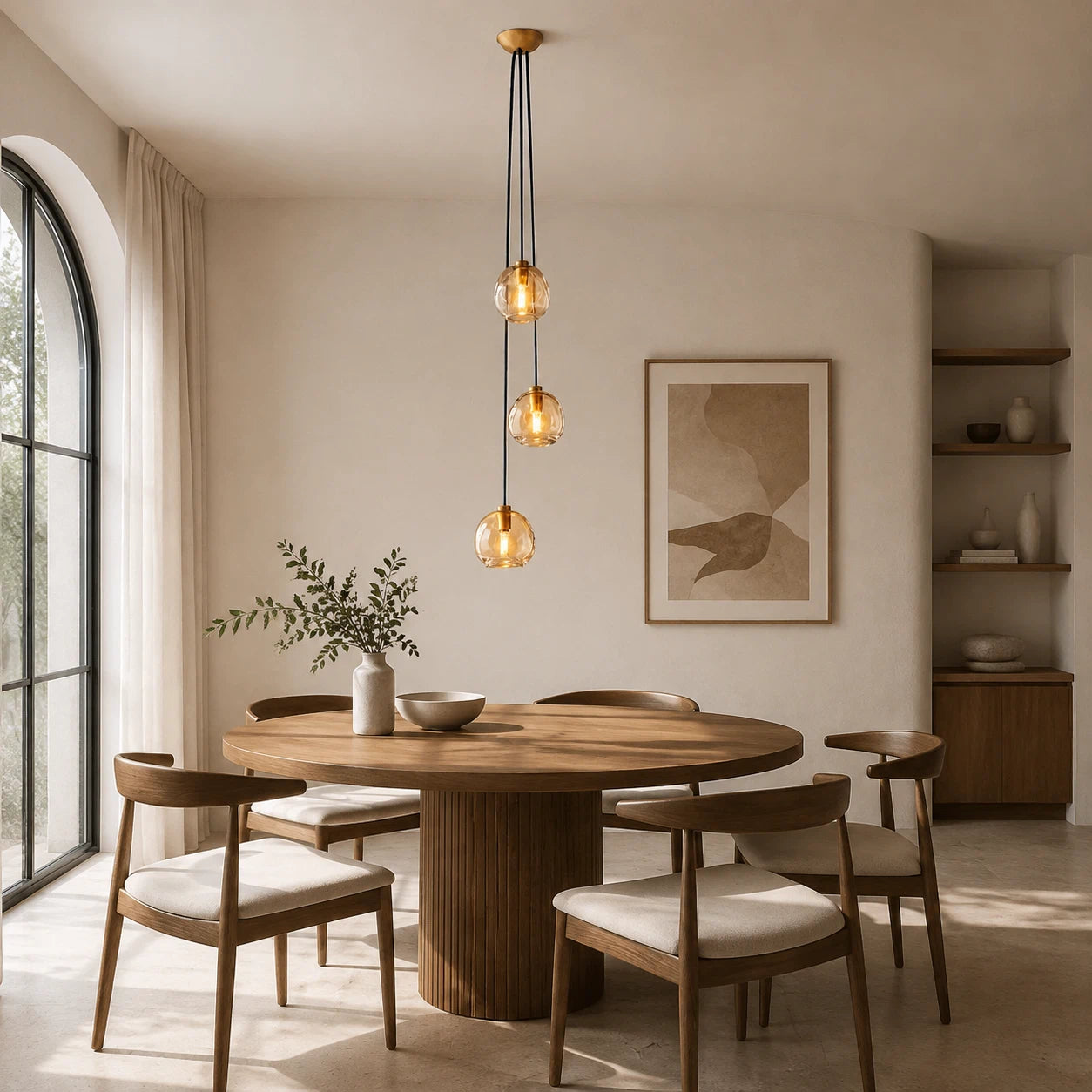 Modern Bubble Smoke Glass Cascade Pendant Light Contemporary Multi-Tier Globe Chandelier For Dining Living Foyers