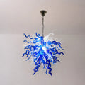 Blue & Clear Hand-Blown Glass Sculpture Chandelier Modern Art Glass Tentacle Pendant Light