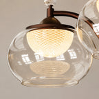 French Vintage Ceiling Fan with Light Glass Shade Flush Mount  Ceiling Fan Light Combo for Living Dining & Bedrooms
