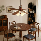 Mid Century Rustic Bubble Ceiling Fan with Light French Vintage High Airflow Fan Light Combo with Remote For Bedroom Living