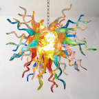 Colorful Glass Sculpture Chandelier Hand-Blown Art Glass Hanging Light For Villas Living