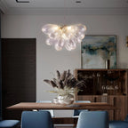 Modern Oval Cluster Bubble Chandelier Talia Nebulous Teardrop Hand Blown Glass Pendant Light