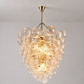 Talia Style Bubble Glass Chandelier Clear Ribbed Glass Ball Pendant Light Modern Luxury Hanging Lamp